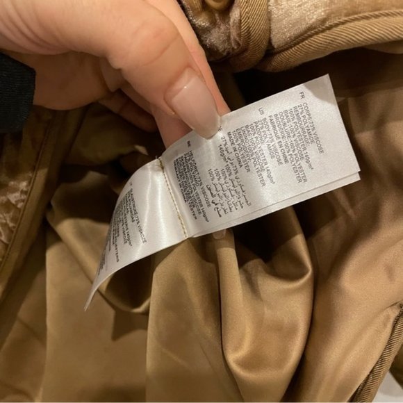 Sandro Paris quilted Riva velvet jacket hood embroidered flowers 2 medium luxury - Picture 6 of 11